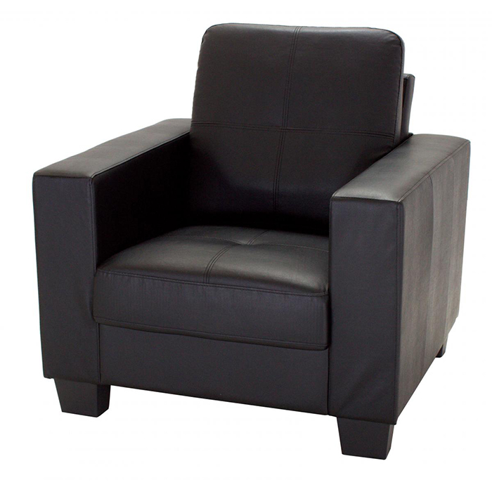Lena Bonded Leather Armchair - Click Image to Close